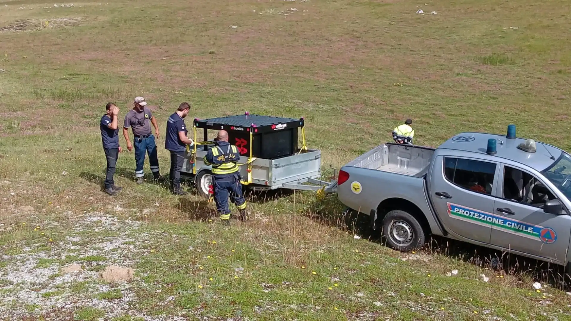 Pescasseroli: importante esercitazione antincendio boschivo Regione Lazio e Regione Abruzzo. Distaccamento Pivec di Castel Di Sangro presente.